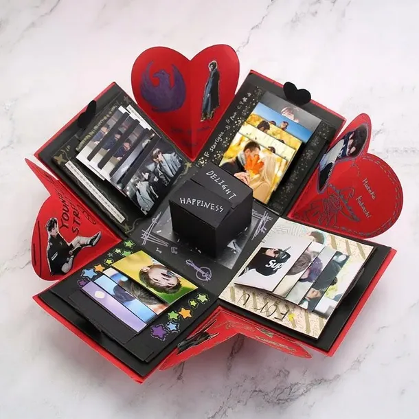 exploding-box-prezent-niespodzianka-diy-walentynki-stan-nowy-kolor-odcienie-pomaranczowego