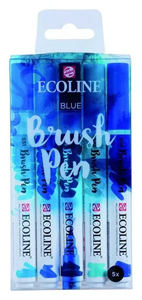 ecoline-brushpen-set-5-bluepisaki-akwarelowe