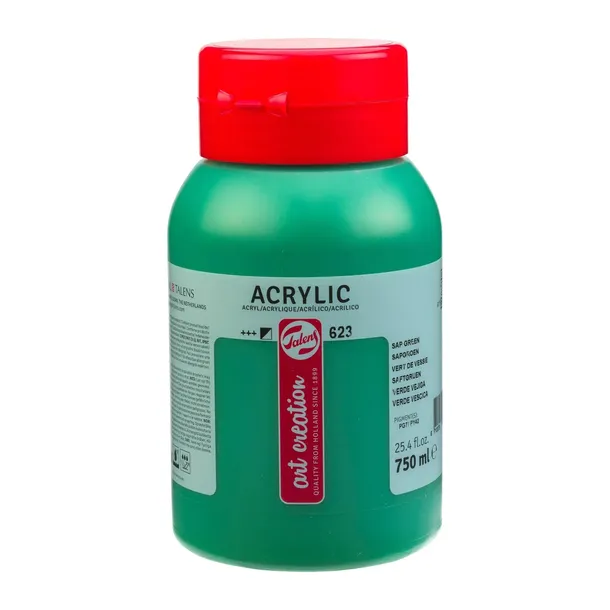 Farba akrylowa 750ml Sap Green 623       TALENS ART CREATION