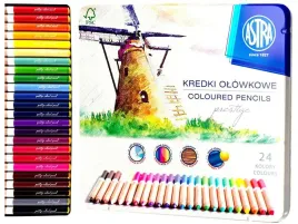 kredki-olowkowe-z-drewna-cedrowego-24kastra-prestige-metalowe-opakowanie