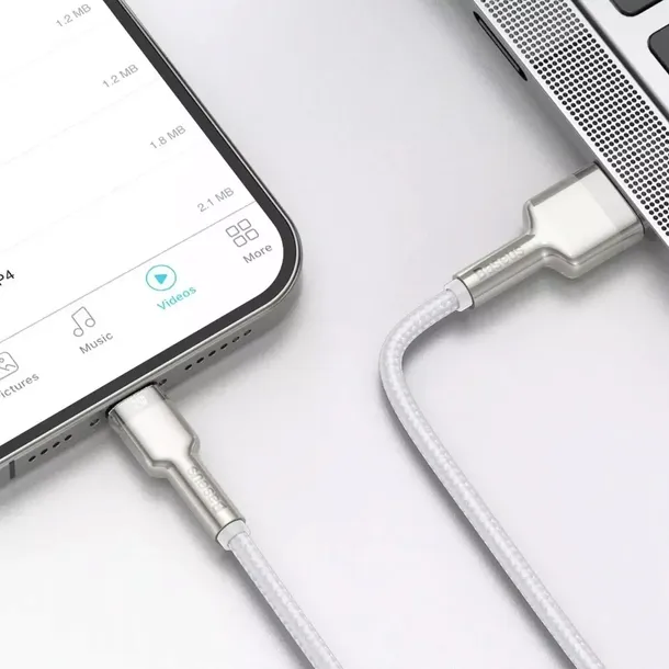 kabel-usb-do-lightning-baseus-cafule-2-4a-1m-bialy-waga-z-opakowaniem-0-3-kg-stan-nowy
