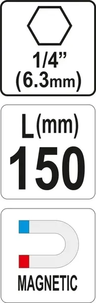 uchwyt-do-bitow-1-4-x-150mm-marka-yato