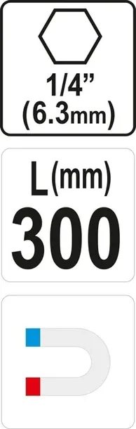 uchwyt-do-bitow-1-4-x-300mm-yato-marka-yato
