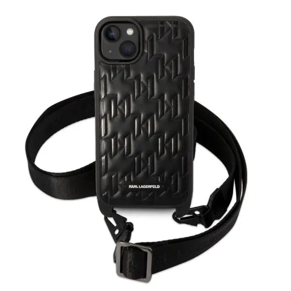 etui-karl-lagerfeld-monogram-plaque-logo-strap-na-iphone-14-plus-czarne-stan-nowy