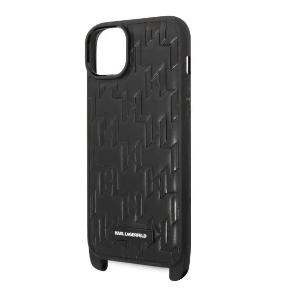 etui-karl-lagerfeld-monogram-plaque-logo-strap-na-iphone-14-plus-czarne-waga-z-opakowaniem-0-3-kg-stan-nowy