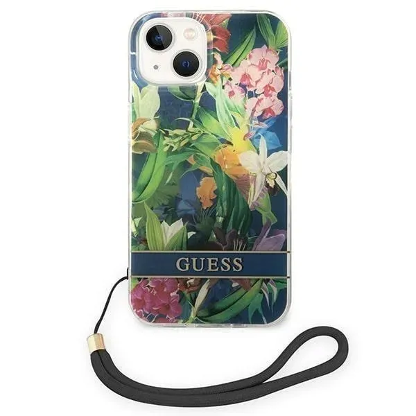 etui-guess-flower-strap-na-iphone-14-plus-niebieskie-stan-nowy