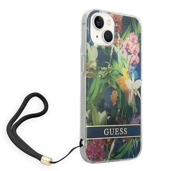 etui-guess-flower-strap-na-iphone-14-plus-niebieskie