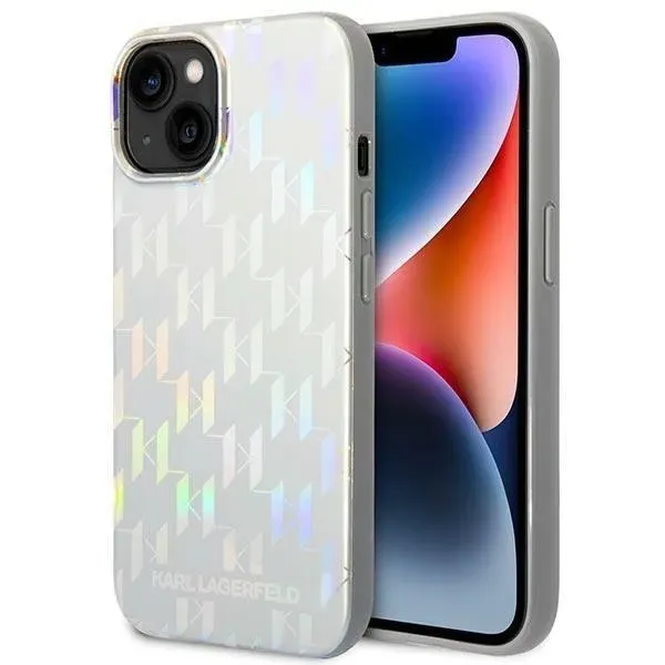 etui-karl-lagerfeld-monogram-iridescent-na-iphone-14-plus-srebrne