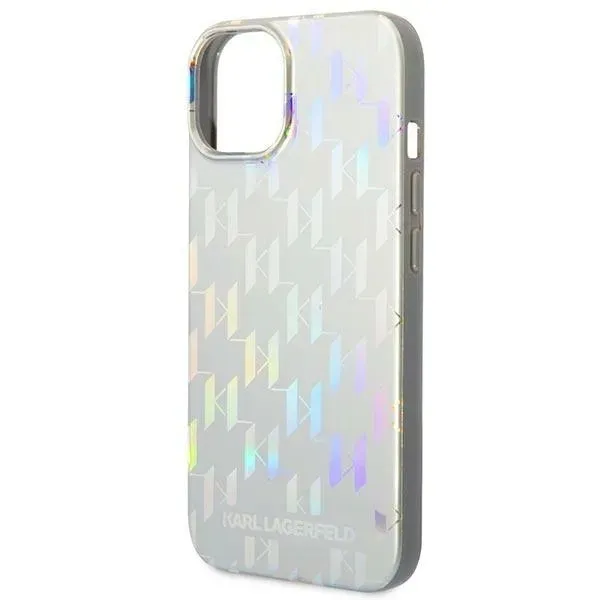 etui-karl-lagerfeld-monogram-iridescent-na-iphone-14-plus-srebrne-stan-nowy
