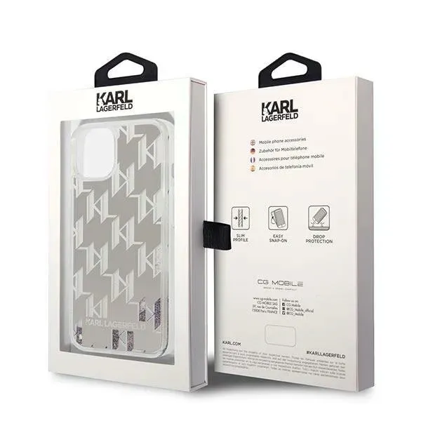 etui-karl-lagerfeld-liquid-glitter-monogram-na-iphone-14-plus-srebrne