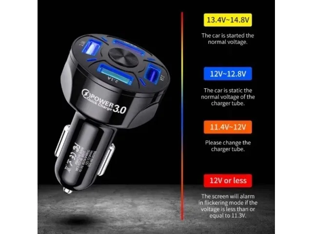 ladowarka-samochodowa-4-porty-usb-quick-charge-stan-nowy
