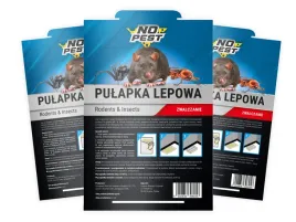Zdjęcie produktu 3x Lep NO PEST na Gryzonie i Insekty Pułapka Lepowa na Myszy Szczury Pająki