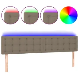 zaglowek-do-lozka-z-led-taupe-160x5x78-88-cm-tkanina