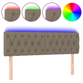 zaglowek-do-lozka-z-led-taupe-160x7x78-88-cm-tkanina