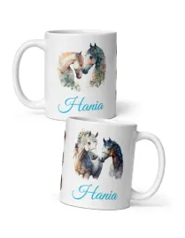 personalizowany-kubek-z-koniami-akwarelowe-ilustracje-or-imie-hania-or-prez