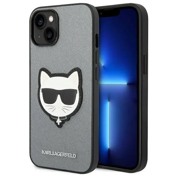etui-karl-lagerfeld-saffiano-choupette-head-patch-na-iphone-14-plus-srebr