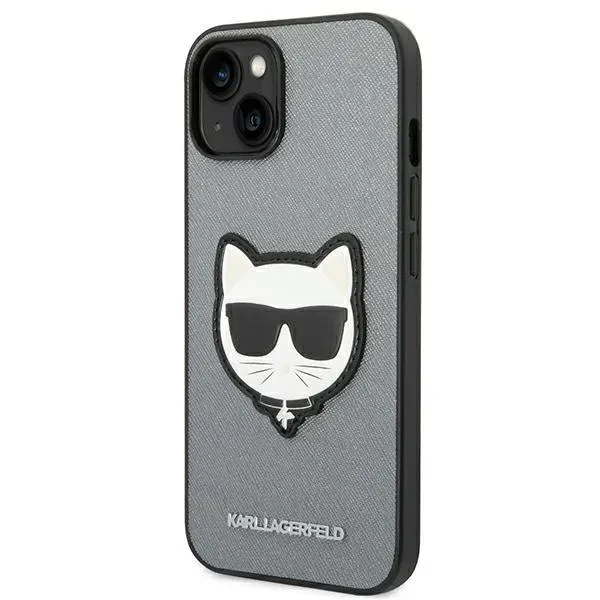 etui-karl-lagerfeld-saffiano-choupette-head-patch-na-iphone-14-plus-srebr-stan-nowy