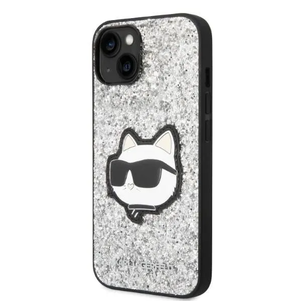 etui-karl-lagerfeld-glitter-choupette-patch-na-iphone-14-srebrne-stan-nowy