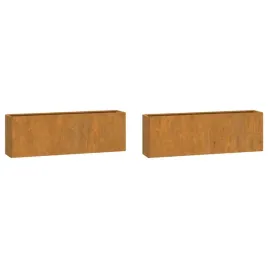 doniczki-scienne-2-szt-szare-stal-kortenowska-53x10x17-cm