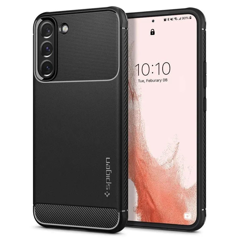 spigen-rugged-armor-galaxy-s22-matte-black
