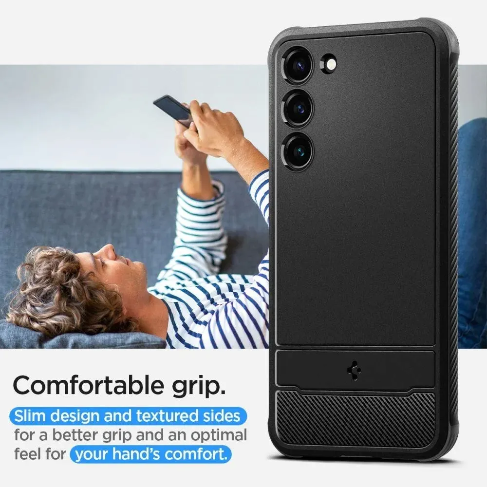 spigen-rugged-armor-galaxy-s23-matte-black