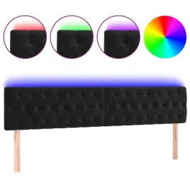 zaglowek-do-lozka-z-led-czarny-200x7x78-88-cm-aksamit