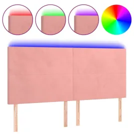 zaglowek-do-lozka-z-led-rozowy-200x5x118-128-cm-aksamit