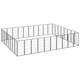 kojec-dla-psa-36-paneli-czarny-50x100-cm-stal