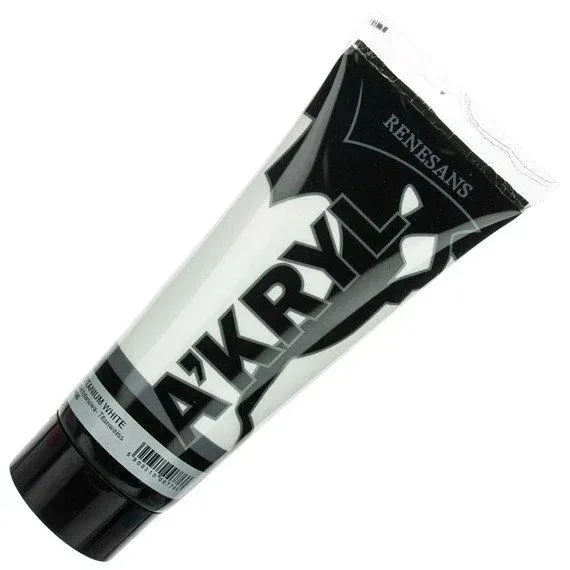 Farba akrylowa Renesans 01 biel tytanowa200 ml