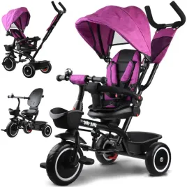 rowerek-trojkolowy-tiny-bike-3w1-rozowy-z-daszkiem-sp0650