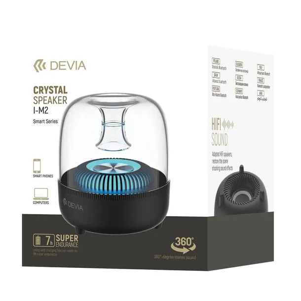 devia-glosnik-bluetooth-crystal-i-m2-czarny-waga-z-opakowaniem-0-3-kg-stan-nowy