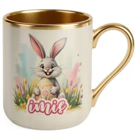 kubek-premium-zloty-ecru-personalizowany-wielkanoc-prezent-zajac-wiosna