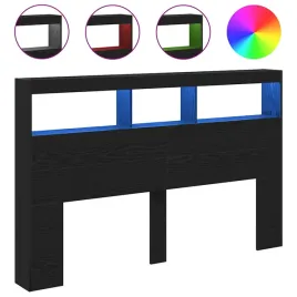 zaglowek-z-polkami-i-led-czarny-dab-160x17x102-cm