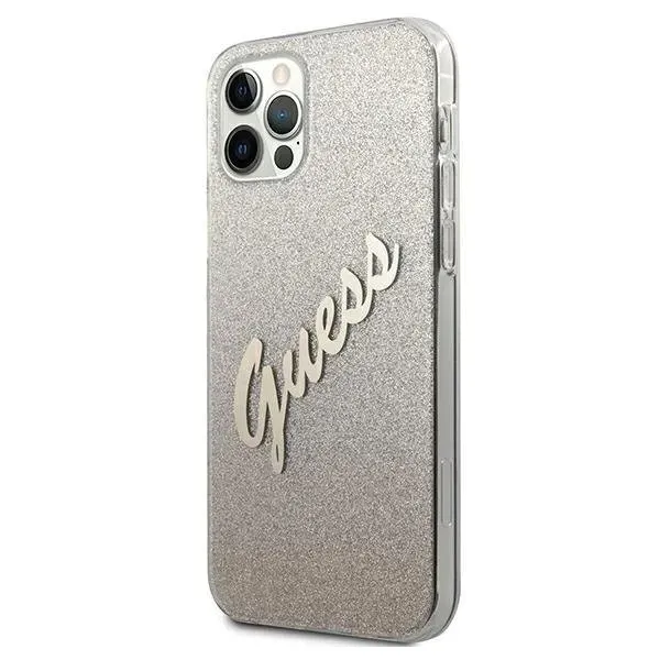 guess-iphone-12-pro-max-67-zloty-gold-hardcase-glitter-gradient-script