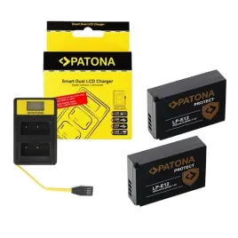 ladowarka-patona-dual-lcd-lp-e12-2x-akumulator-patona-lp-e12