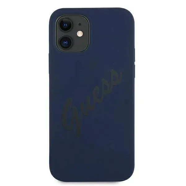 guess-guhcp12slsvsbl-iphone-12-mini-54-niebieski-blue-hardcase-script-stan-nowy