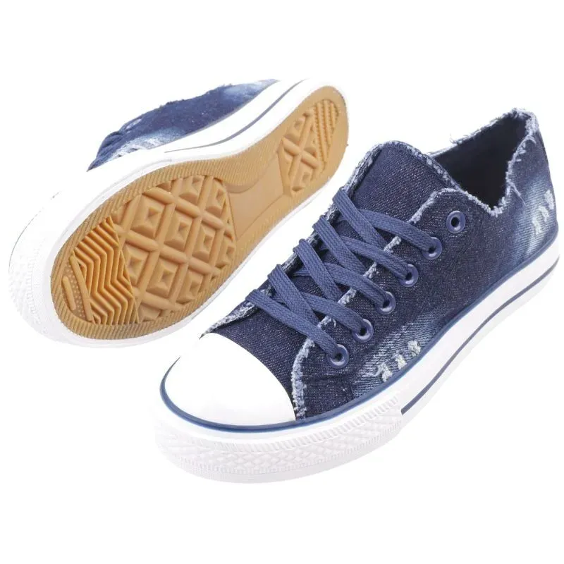 trampki-damskie-tenisowki-jeansowe-2-rease-granatowy-40-stan-nowy