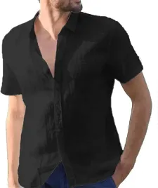 koszula-meska-krotki-rekaw-czarny-xl