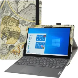 etui-tablet-do-lenovo-yoga-duet-7i-mapa-swiata-globus-jasne-brazowe