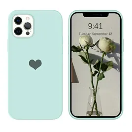 etui-do-apple-iphone-12-pro-max-silikonowe-mietowe-zielone-serduszko-a2342
