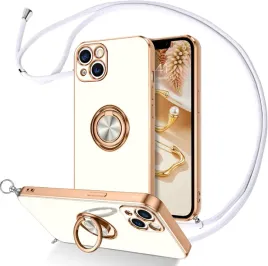 etui-do-apple-iphone-14-6-1-case-silikonowy-bialy-zloty-ring-i-smycz