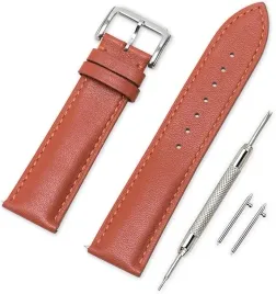 pasek-do-zegarka-brazowy-skora-cieleca-uniwersalny-srebrna-klamra-22mm