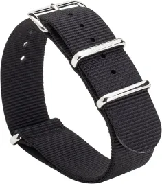 pasek-do-zegarka-czarny-nato-nylon-uniwersalny-srebrna-klamra-20mm