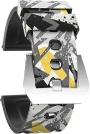 pasek-do-zegarka-szaro-zolty-silikonowy-uniwersalny-srebrna-klamra-26mm