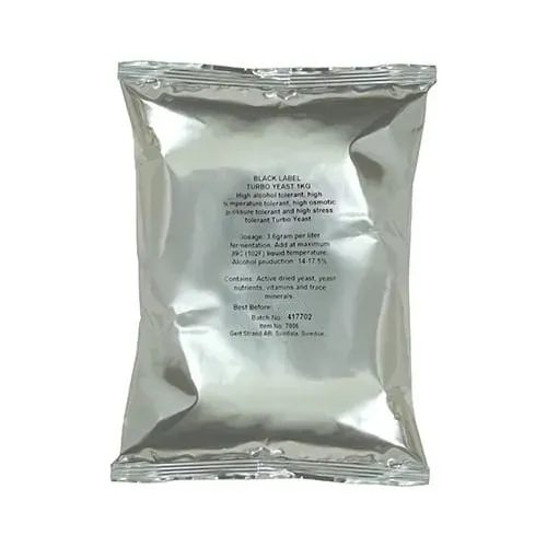 BLACK LABEL TURBO 1kg drożdże gorzelnicze b.CZYSTE