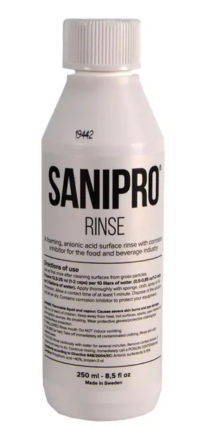 SANIPRO RINSE do dezynfekcji 250ml do enologii