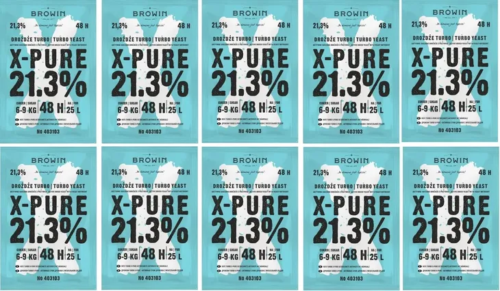X-PURE 48 TURBO PURE drożdże gorzelnicze 21% 10szt