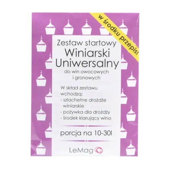 winne drożdże aktywne UNIWERSALNE + poż +klar