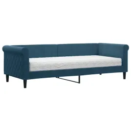 lozko-2w1-z-materacem-niebieskie-229x90x68-cm