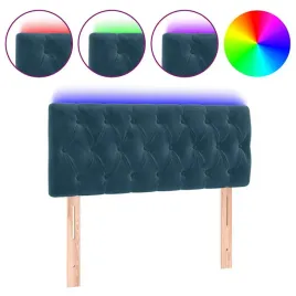 zaglowek-led-aksamit-ciemnoniebieski-100x7x78-88-cm
